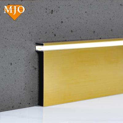 China Foshan Factory MJO Modern Stainless Steel LED Baseboard Casting LED Curb Board For Floor Decoration OEM Light Curb Board for sale