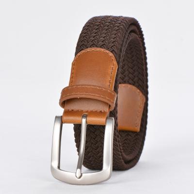 China Men Women Elastic Braided Belt, 1 3/8