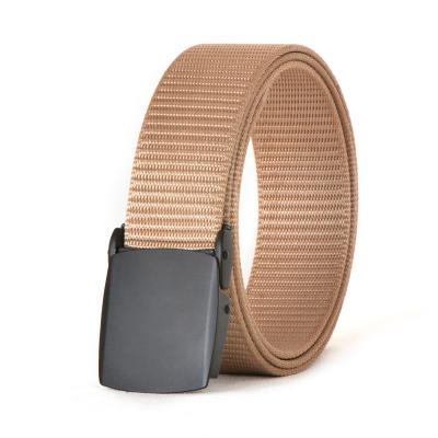 China Nylon Fabric Men's Metal Buckle Webbing Webbing Waist Belt Military White Belt for sale