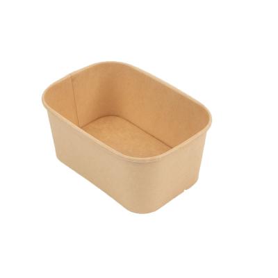 China Bio-degradable 100% Food Grade Ensaladera De Papel Desechable Take Away Paper Salad Bowls for sale