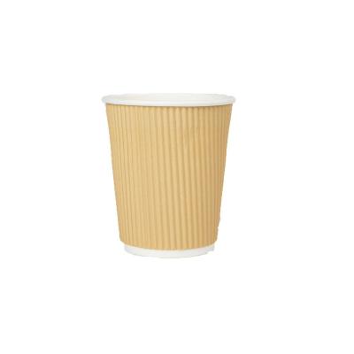 China Disposable 8oz 16oz Disposable Biodegradable Cupcake Carton 12 Oz Hot Insulated Coffee Kraft Paper Cup With Lid for sale