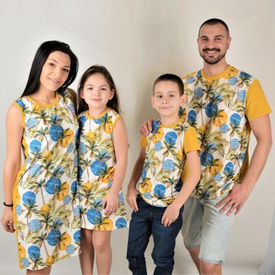 China QUICK DRY Summer Mother Daughter Dresses Son Father Son T-shirt Boy Girl Mother Kids Clothing Family Matching Outfits for sale