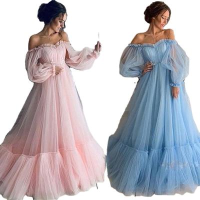 China Anti-Allergy Session Sexy Long Pregnancy Dress Pulling Pregnant Woman Clothes Female Same Wedding Dresses Maternity Dresses For Photo for sale