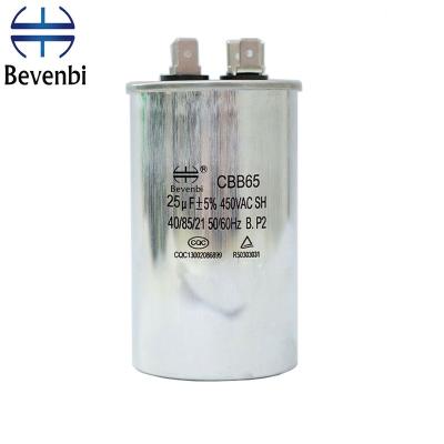 China AC Motor Bevenbi CBB65 CBB5 Capacitor For Air Conditioner Refrigerator Parts for sale