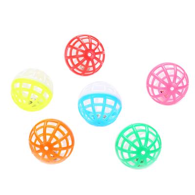 China Viable plastic ball with bell inside cat toy pet products wholesale in stock fast delivery cat toy for sale