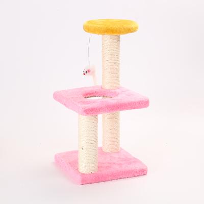 China Viable Cat Jumping Sisal Scratching Climbing Frame Tree Cat Toy Pet Supplies Wholesale In Running Cat Toy for sale