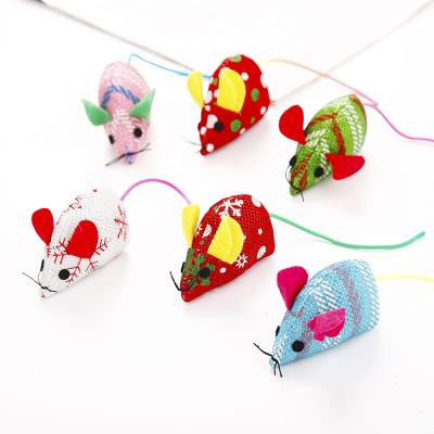 China Sustainable Candy Colors Christmas Cat Toy Mouse With Catnip Pet Products 2020 Wholesale In Stock Fast Delivery Cat Toy for sale