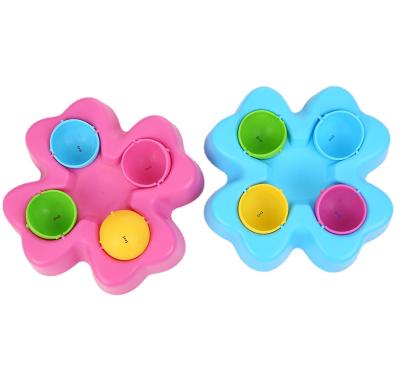 China 2021 New Design Pet Leakage Smart Toy Petal Shaped Play Tray Viable Pet Products for sale