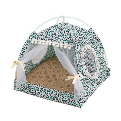 China Breathable Enclosed Pet Bed Cat House Cat Tent White Cat Tent Bed for sale