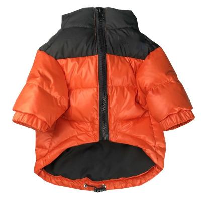 China Winter Designer Dog Jacket Durable Orange Softshell Large Dog Waterproof Custom Coats for sale