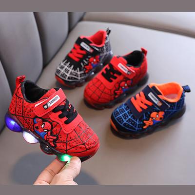 China Summer Little Boys Children's Shoes Children's Summer Little Boys' Mesh Face Spring and Face Baby Instant Single Shoe Light Luminous Shoes for sale