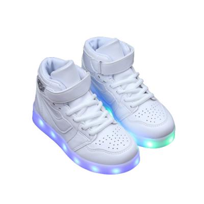 China China tide wind belt shoes light boy's breathable high top children's shoes graffiti casual shoes high top children's shoes China tide wind for sale