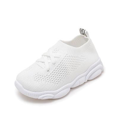 China New Lightweight Spring Children's Shoes Knitted Socks Shoes Soft Soles Boys And Girls Little Kids Baby To Mesh Outdoor Breathable Sneakers for sale