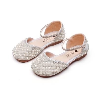 China Light Children Princess Shoes Girls Butterfly Rhinestone Performance Shoes 2023 Spring and Summer Little Girls Crystal Single Shoe for sale