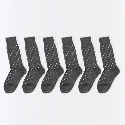 China Custom Crew Logo Spandex Good Quality Designer Stylish Dress Socks Breathable Classic Nylon Modal Jacquard Comfortable S For Men for sale