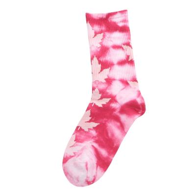 China Sports wholesale in-stock ready to ship tie dye trend sports basketball socks for men and women for sale