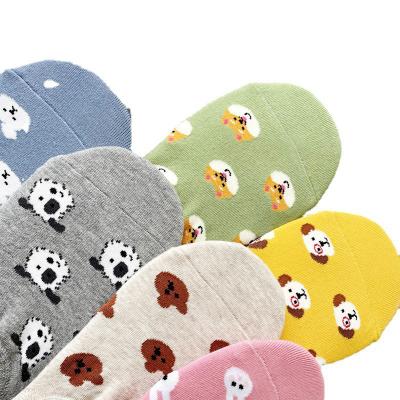 China 2022 breathable new cartoon animal printing colorful boat socks for women and lady in summer for sale