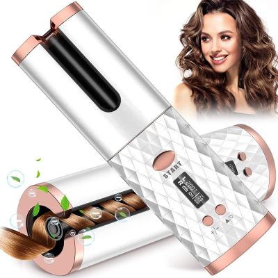 China Portable Mini Barrel Curling Iron Hair Curler Hesitate Electric Automatic Hair Curler Cordless Rollers for sale