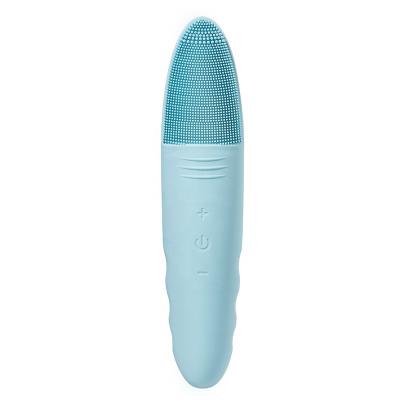 China Hot Sale High Frequency Vibration Silicone Acne Treatment Facial Cleansing Brush Portable Mini Acne Pore Cleanser for sale