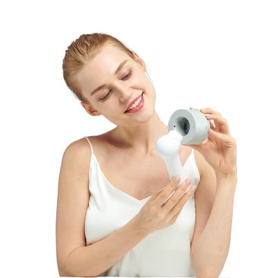 China Acne Treatment 2 in 1 Electric Face Brush Sonic Vibration Massage Cleansing Brush Blackhead Remove Skin Care Tools for sale