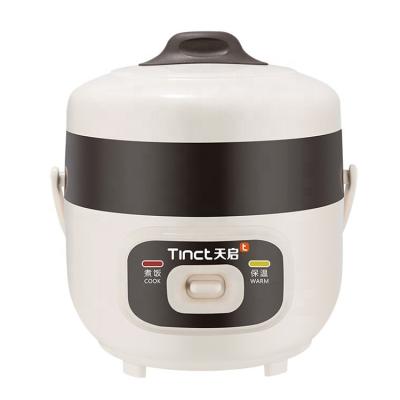 China Plsatic Mini Travel 0.6L Outdoor White Electric Rice Cooker With Natioanal New Design for sale