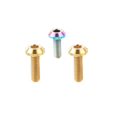 China Custom Titanium Long Bike Accessories Bike Long Head T25 M5x10/12mm Screw Disc Brake Rotor Torx Bolts for sale