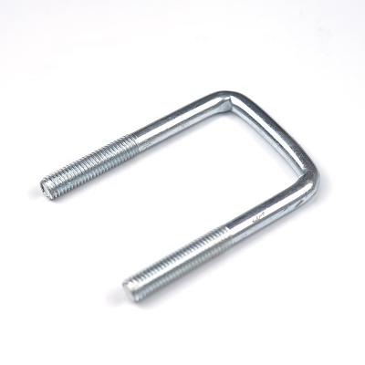 China Square Galvanized U Bolt Clamp Customized Metal Fastener U Bolt Hot Dip Fastener for sale