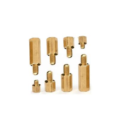 China Hotels Customized Automatic Lathe Brass Hex Female Threaded Standoff for sale