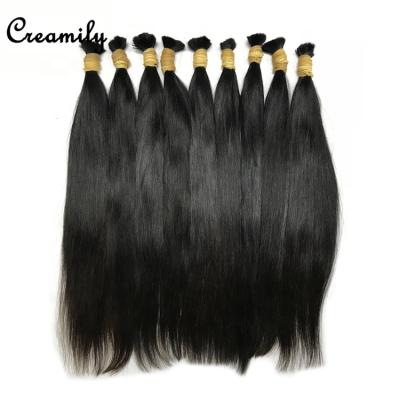 China Silky Straight Wholesale Double Wave Raw Unprocessed Virgin Hair Cuticle Aligned Hair Vendors, Top Grade 100% Remy Indian Hair Bulk Hair for sale