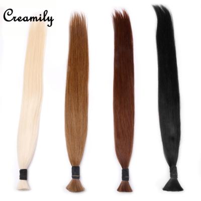 China Silky Straight Wave Virgin Cuticle Aligned Chinese Bulk Hair For Braiding 100% Unprocessed Bulk Hair Wholesale for sale