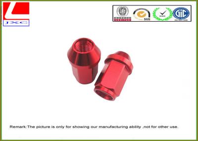 China Red  aluminium cnc turning bolt , red anodization , diameter of 15mm for sale