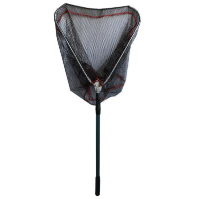 China PE Netting Polyester Prawn Scoop Fishing Tools Folding Landing Net Easy and Convenient Hand for sale