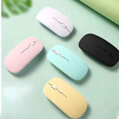 China Rechargeable Ultra Thin Wireless Mouse And Battery Ultrathin Silent Colorful Mouse Gaming Mouse For iPad Laptop PC for sale