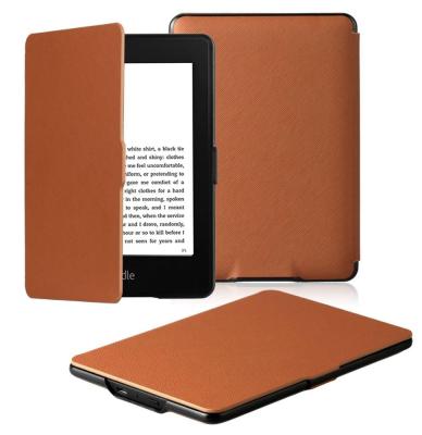 China PU Cross Texture Smart Tablet Case For Kindle Paperwhite4 Flip Smart Magnetic Cover Case for sale