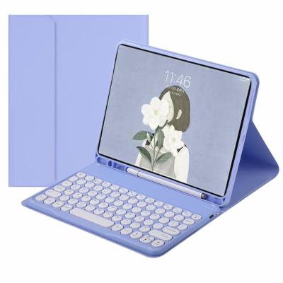 China Round Keycaps for iPad Air 4 Case with Keyboard for iPad 2021 9th 7th 8th Generation Cover with Wireless Keyboards for sale