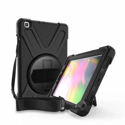 China Drop Resistance 360 ​​Degree Case For Samsung Galaxy Tab A 8.0 2019 T290 T295 SM-T290 T297 Tablet Kids Hard Silicone Cover Neck Strap Hand Strap for sale