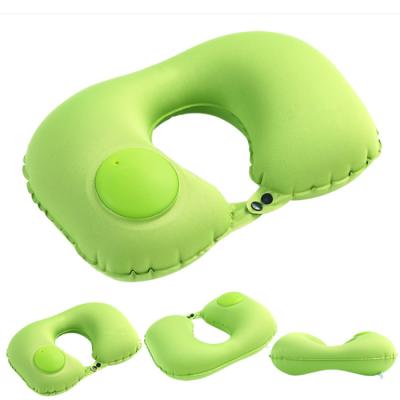 China Comfortable Inflatable Air Travel Inflatable Moving Pillow For Sleeping Travel Neck Pillow Airplane for sale