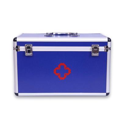 China Wholesale Blue Military Medical First Aid Kit Portable Factory Aluminum Alloy Case Box for sale