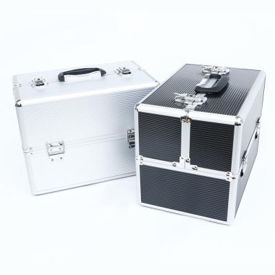 China New Design Portable Aluminum Stackable Storage Box Makeup Cosmetic Tool Case For Outdoor for sale