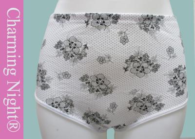 China OEM Floral Print Mature Female High Waisted Underwear / panties / lingerie for sale