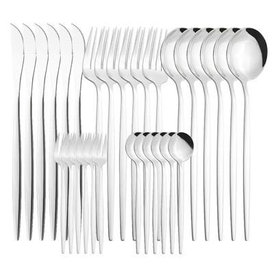 China 30Pcs Anti Rust Reusable Fork And Spoon Cutlery With Gift Box for sale