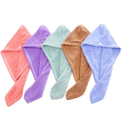 China Coral Fleece Microfiber Hair Towel for sale