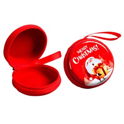 Cina Pendente dell'albero di Natale della borsa di Mini Red Tinplate Christmas Coin in vendita