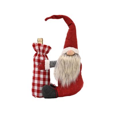 Cina Decorazione della casa di Santa Claus Wine Bottle Cover Holiday di Natale della decorazione della casa delle vacanze in vendita