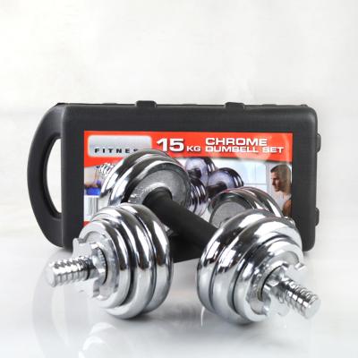 China No Smell 15kg 20kg Dumbbell Hot Selling Adjustable Electroplating Set Portable And for sale