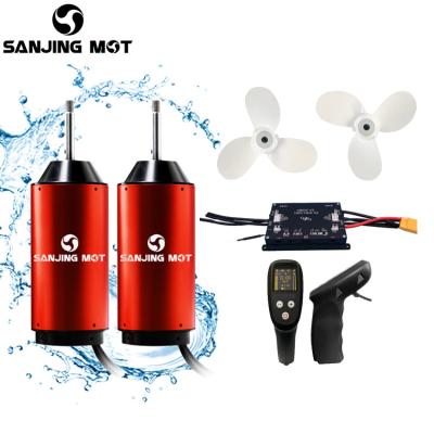 China S750 48V 10KW Waterproof Water Sea Sports Waterproof RC Surf DC Rubber Dinghy Panel Thruster Brushless Motor for sale