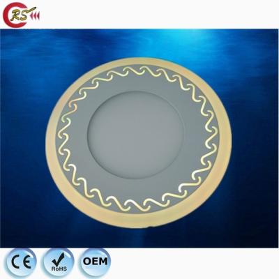 China Aluminum Led Panel CRI 95 Double Color Slim Surface Mounted 3+3w 6+3w 12+4w 18+6w Round Square LED Panel Light Downlight for sale