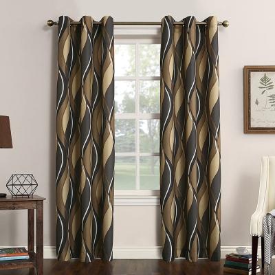 China Blackout Fancy Blackout Printing Curtains For Living Room Wholesale for sale