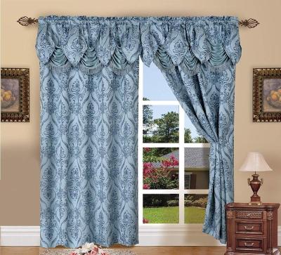 China Wholesale Blackout Comfort Ready Made Elegant Curtains For Living Room Curtain Fabric Window Drapes for sale