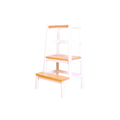 China Nashow LMLT-007 Child Furniture Solid Wood Toddler Learning Tower Kitchen Aid Montessori Step Stool for sale